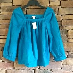 J. Crew Peasant Top.  New with Tags